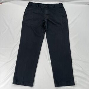 Brooks Brothers Clark Advantage Chino Pants 34x29 Mens Straight Black Flat Front